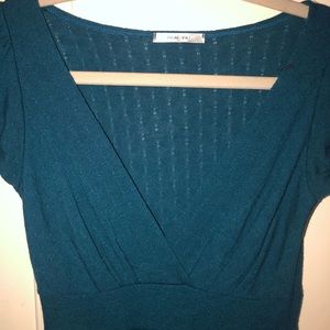 Short-sleeved knit dress